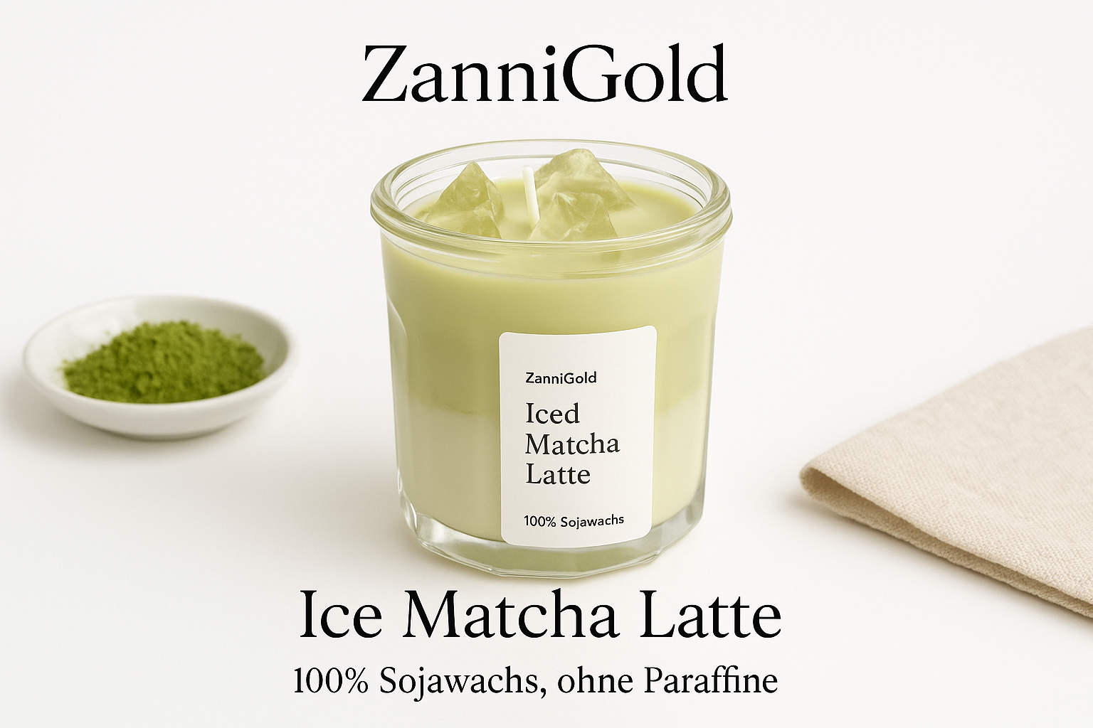 Ice Matcha Latte Kerze