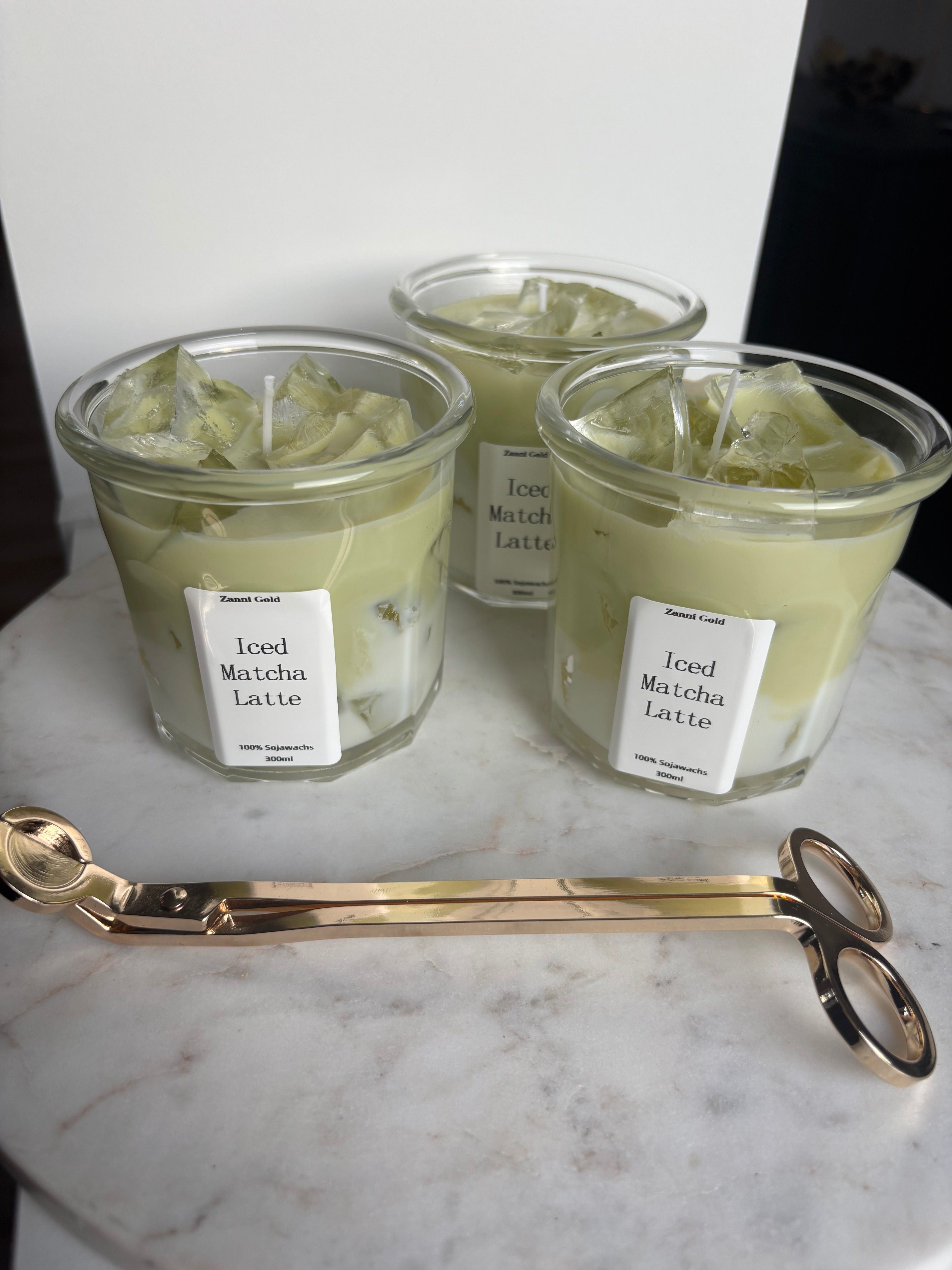 Ice Matcha Latte Kerze