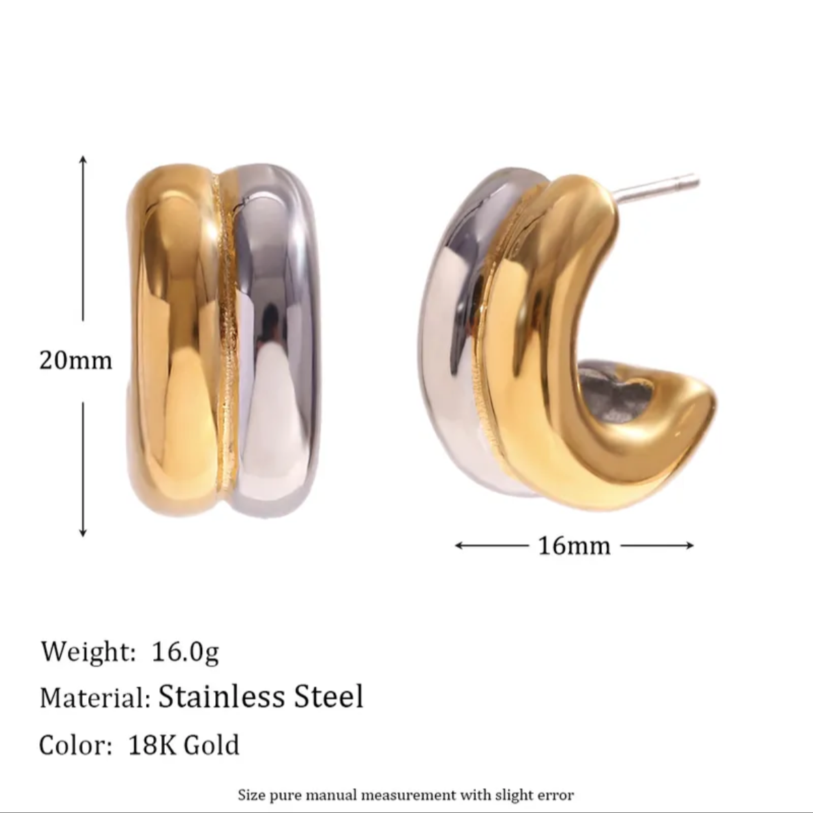 Bicolor Mini Creolen