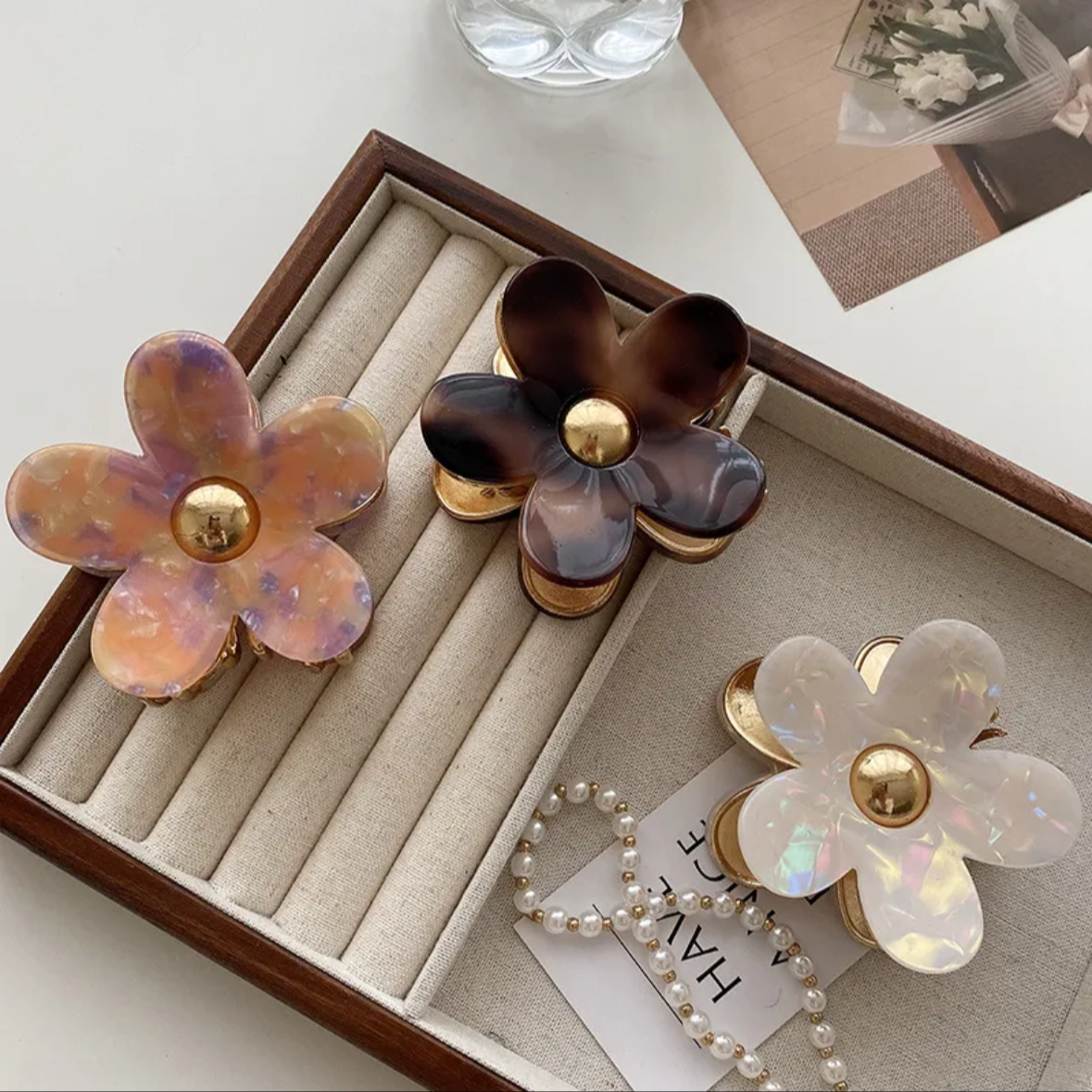 Hairclip Mocca Flower